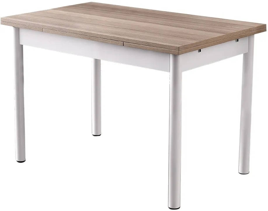 Masă de dining extensibilă Hanah Home Polo - 1302, Stejar / Alb