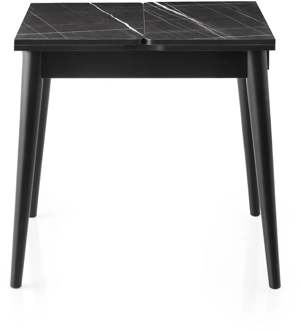 Masă de dining extensibilă Hanah Home Totem - 3041, Marmură neagră