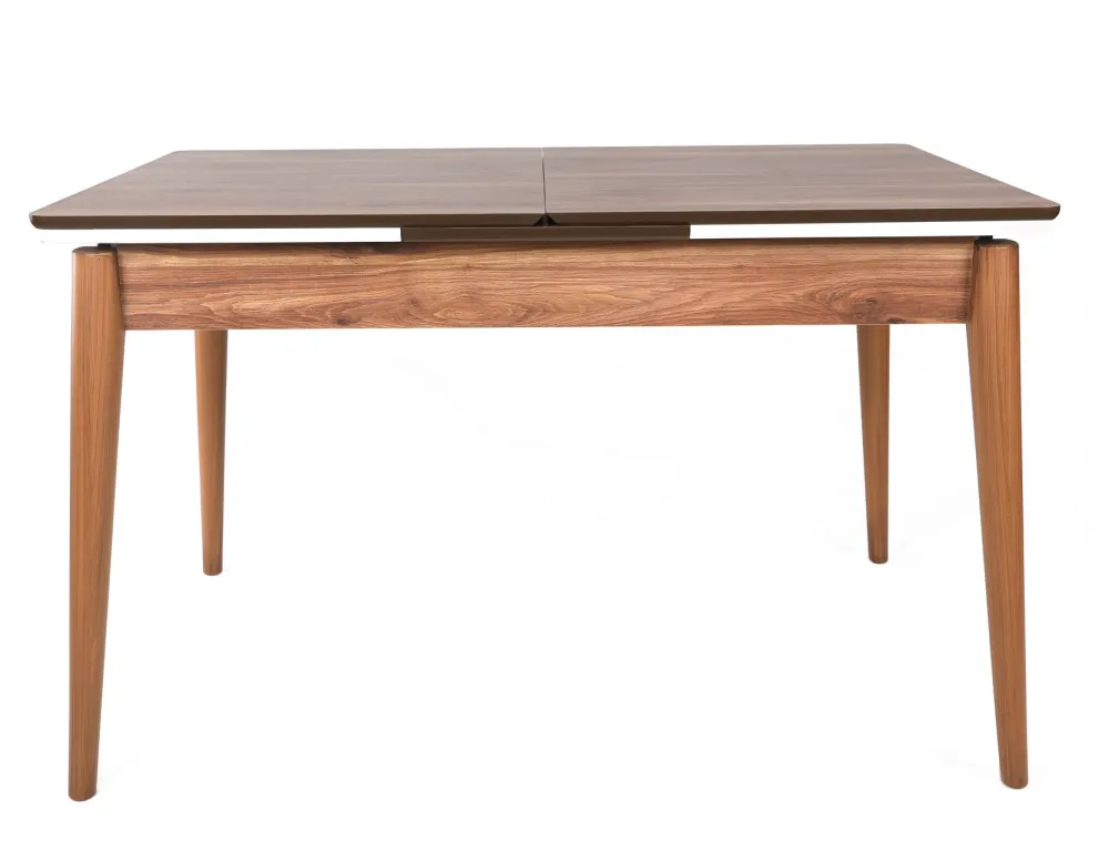 Masă de dining extensibilă Hanah Home Sigma - 993, Nuc / Alb