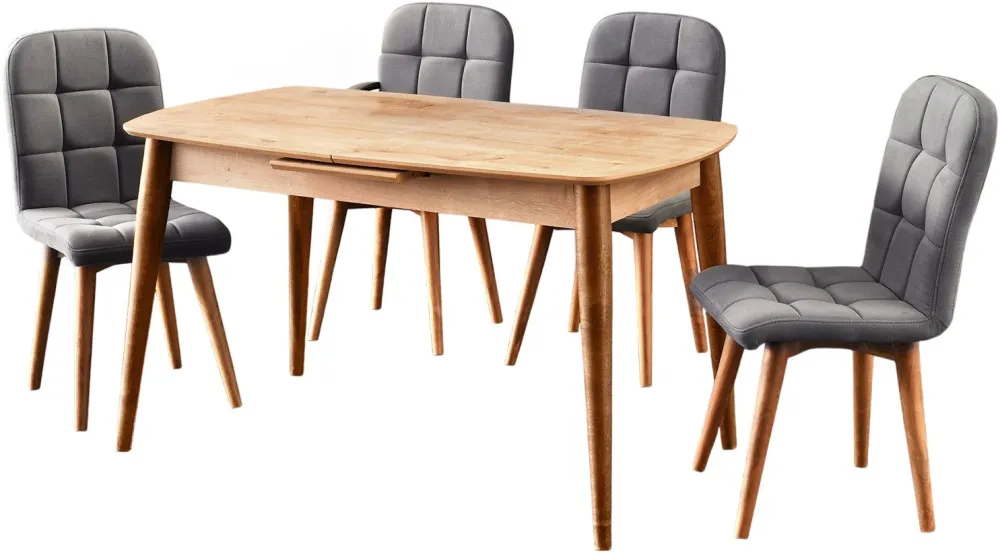 Masă de dining extensibilă Hanah Home Retro - 1192, Stejar Sapphire