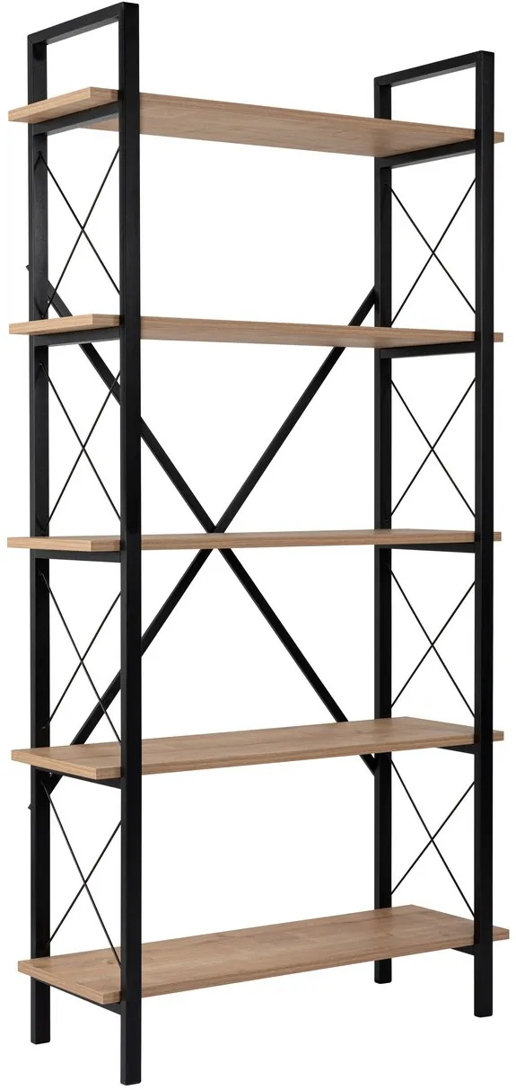 Bibliotecă Hanah Home Elysian, Stejar / Negru