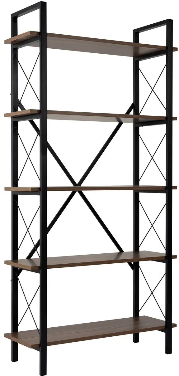 Bibliotecă Hanah Home Elysian, Nuc Venezia / Negru