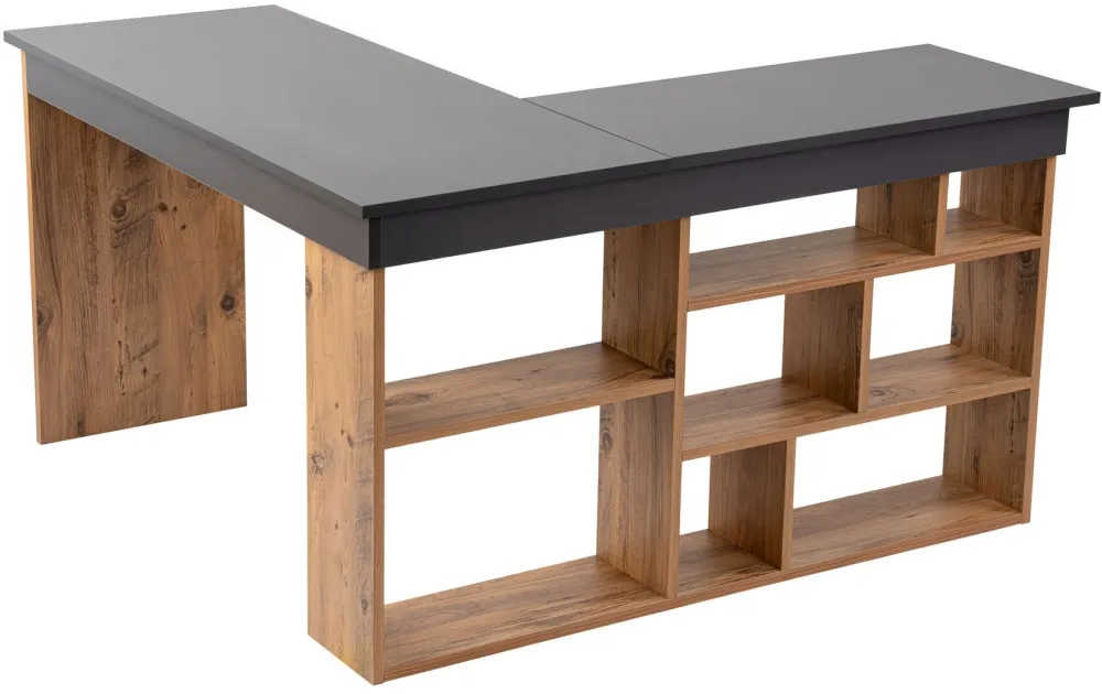 Birou Hanah Home Vesper, Antracit / Pin Atlantic