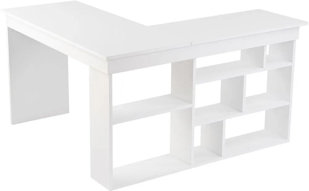 Birou Hanah Home Vesper, Alb natural