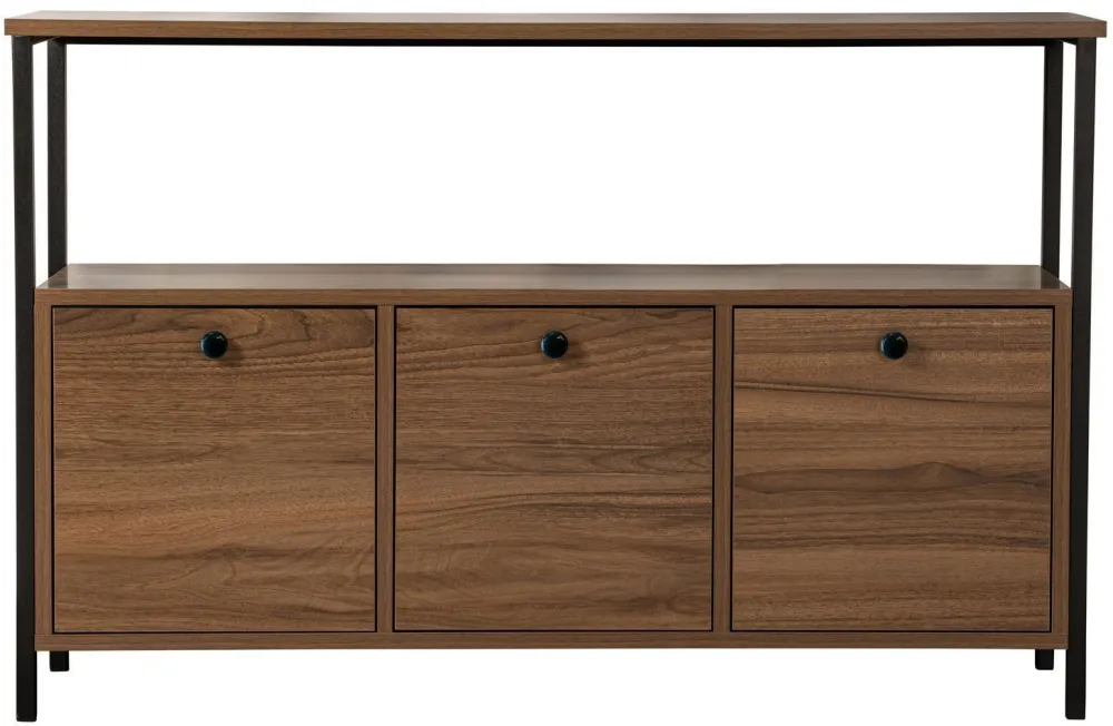Consolă Hanah Home Solace, Nuc Venezia / Negru