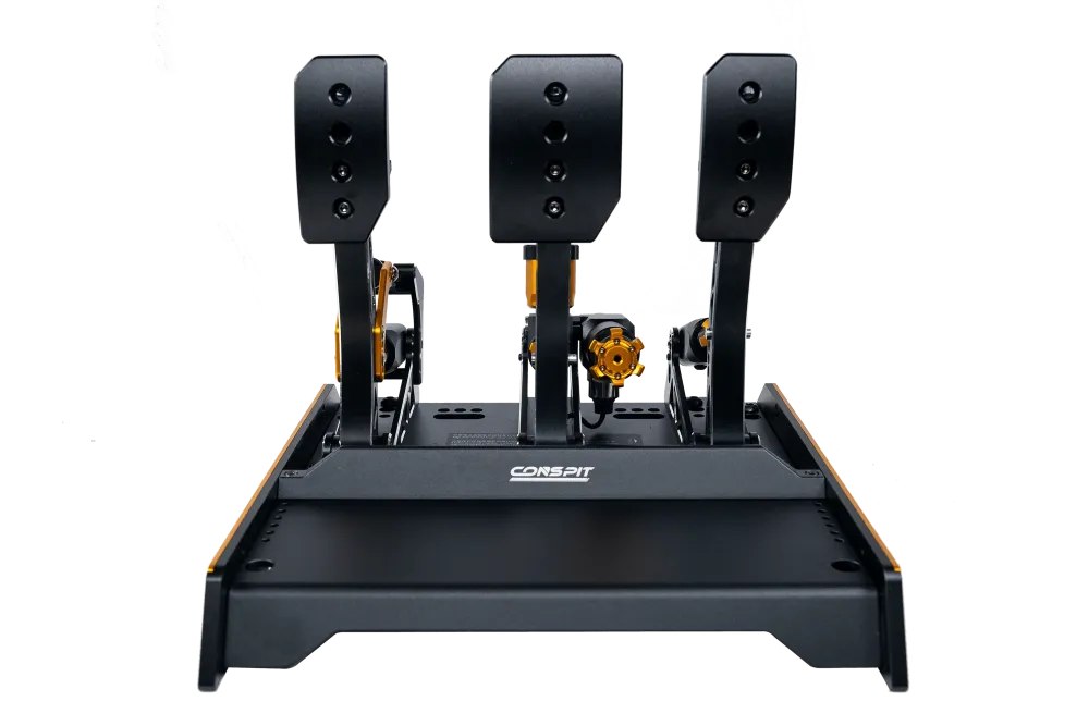 Set pedale gaming Conspit CPP EVO 3 V2 cu cilindru de frana hidraulic si pedala de ambreiaj negru