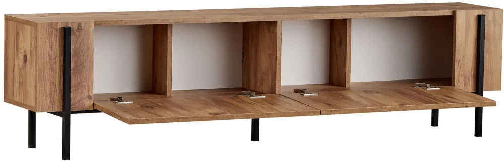 Comodă TV Hanah Home Nexus, Pin Atlantic / Negru