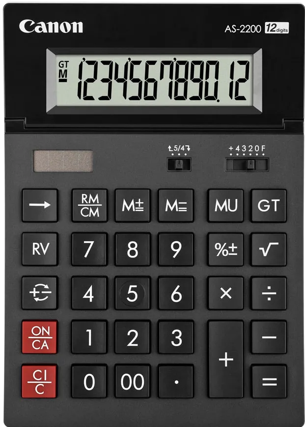 Canon AS2200 CALCULATOR DESKT 12DIG