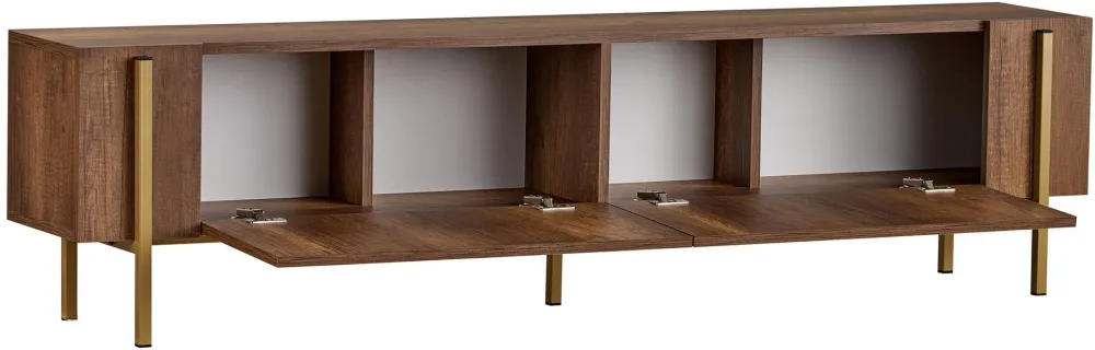 Comodă TV Hanah Home Nexus - Barok Walnut, Gold, Nuc Barok auriu