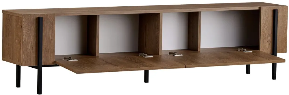 Comodă TV Hanah Home Nexus, Stejar Kafkas / Negru