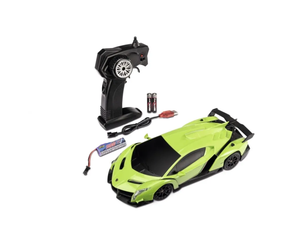 Masina RC Tamiya Carson Lamborghini Veneno 1:24 2,4 GHz RTR verde