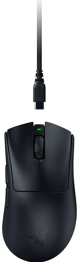 Mouse gaming wireless RAZER DeathAdder V4 Pro 26000 dpi negru + mousepad Gigantus V2