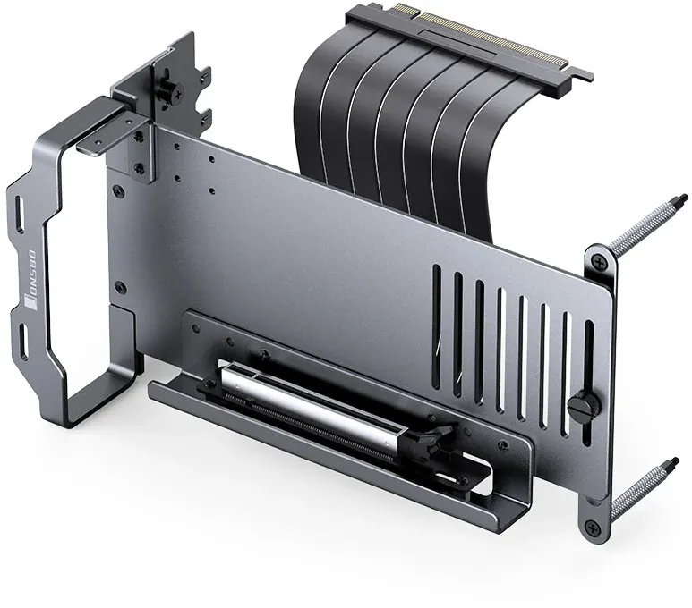 Suport vertical placa video Jonsbo A50 cu cablu riser PCIe 5.0 175 mm gri