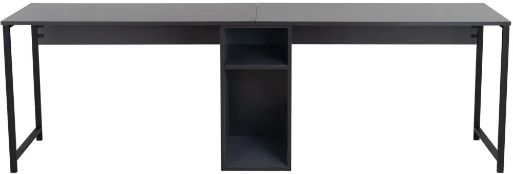 Birou Hanah Home Twin Study Desk, Antracit / Negru