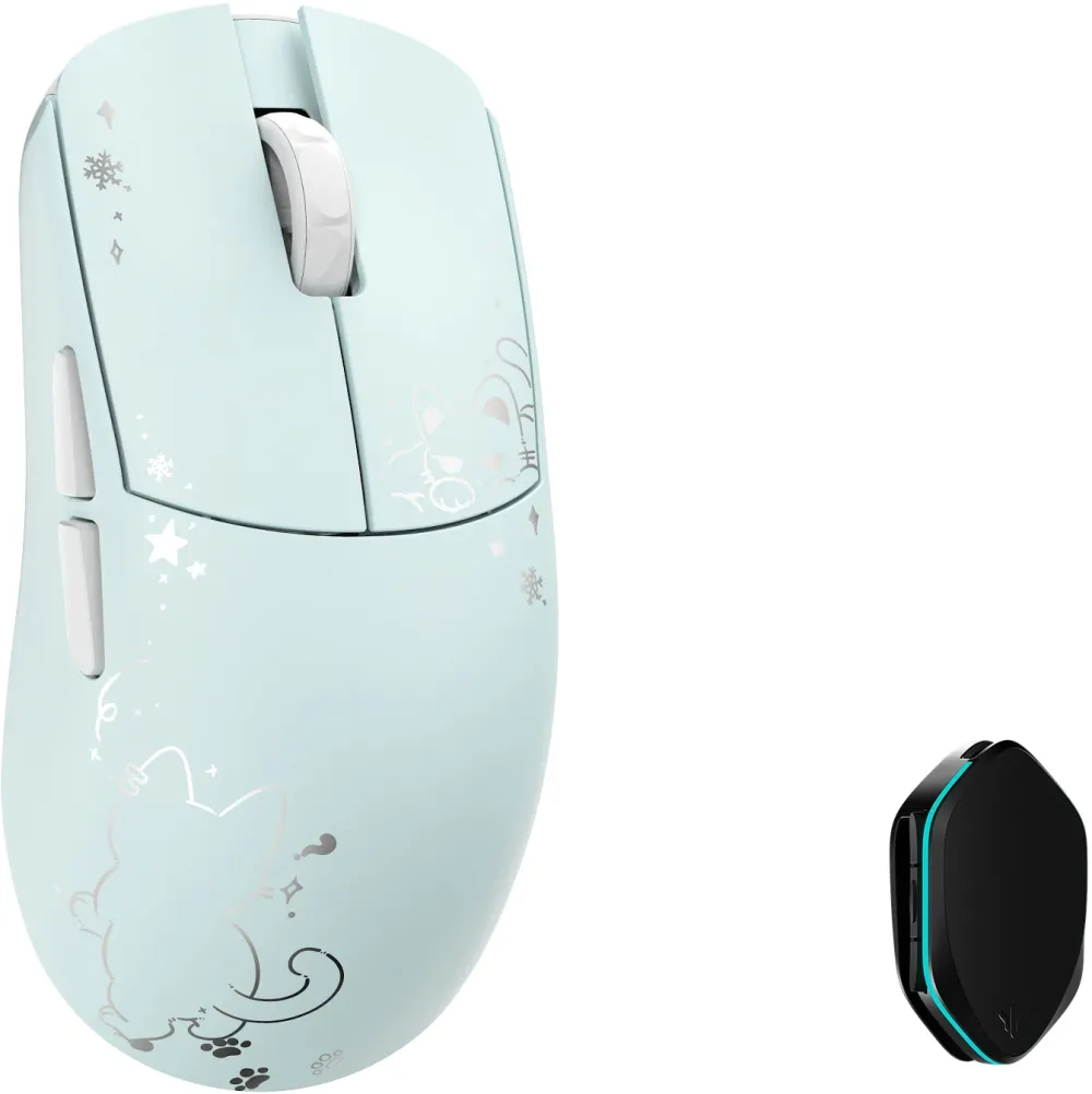 Mouse WL Mouse YING Magnesium Kabellose Gaming, PAW3950HS, 8K Polling, OMRON Optical Switches - blau