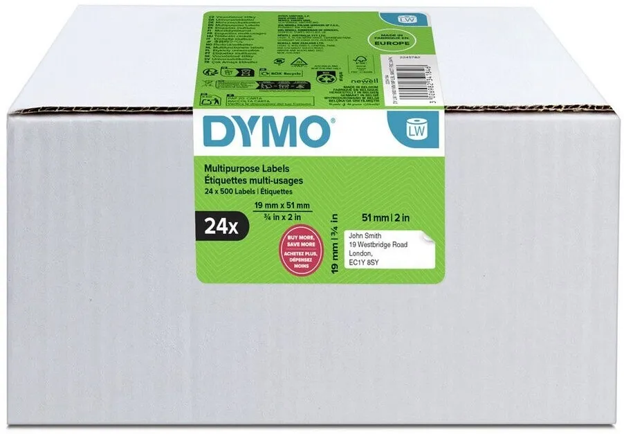 Set etichete de retur DYMO LW 19x51 mm 24 role 500 buc