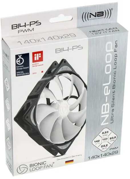 NoiseBlocker NB-eLoop Fan B14-PS - 140mm PWM, 3 Stück