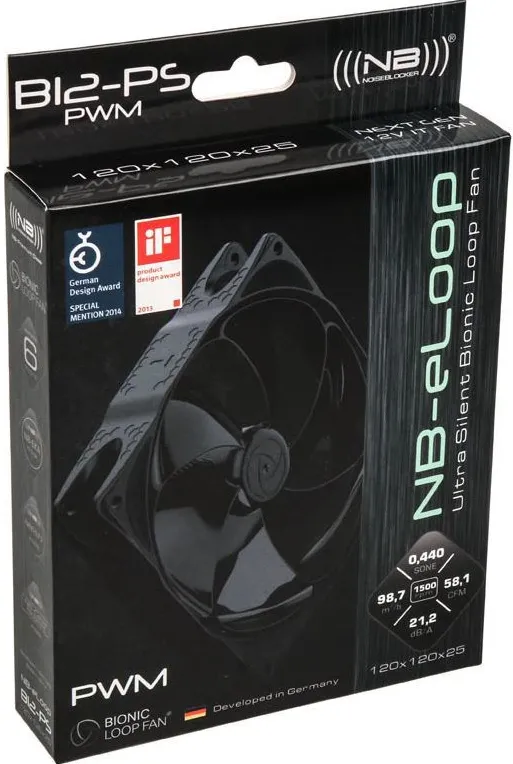 NoiseBlocker NB-eLoop Fan B12-PS Black Edition - 120mm PWM, 3 Stück
