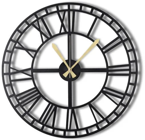 Ceas de perete din metal Wallity WATCH-038, Negru