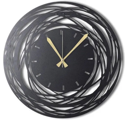 Ceas de perete din metal Wallity WATCH-043, Negru