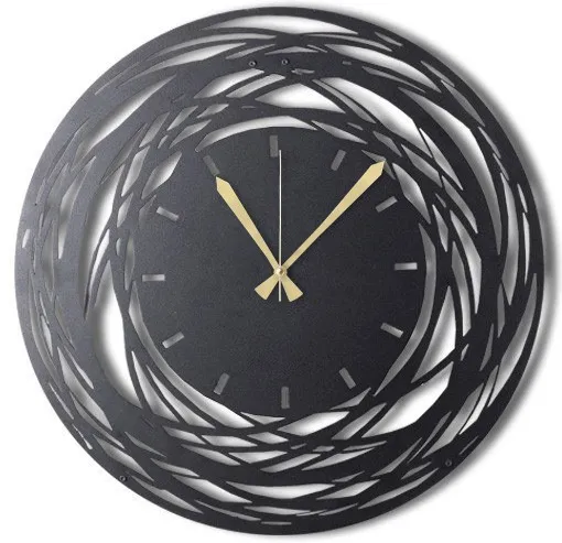 Ceas de perete din metal Wallity WATCH-042, Negru