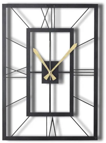 Ceas de perete din metal Wallity November, Negru