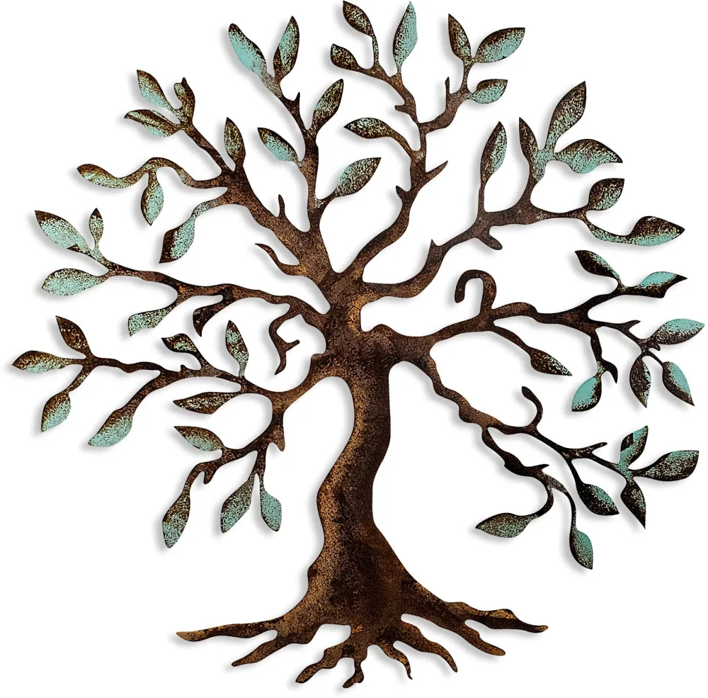 Decorațiune de perete din metal Wallity Tree - 1, Multicolor