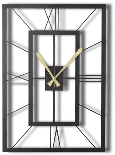 Ceas de perete din metal Wallity November XL, Negru