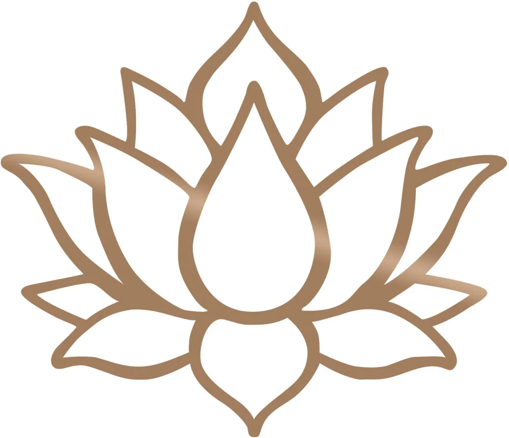 Decorațiune de perete din metal Wallity Lotus Flower 1, Cupru