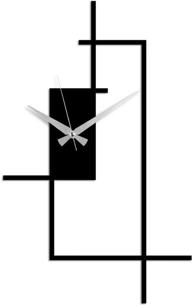 Ceas de perete din metal Wallity Corner, Negru