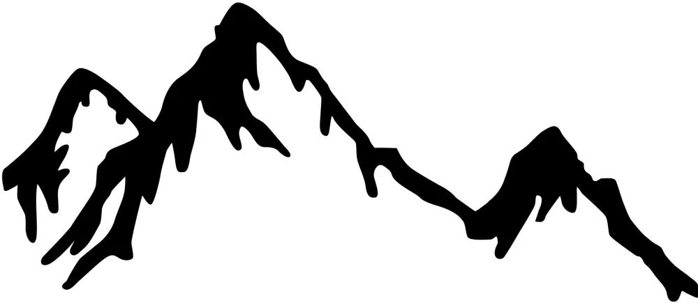 Decorațiune de perete din metal Wallity Mountain, Negru