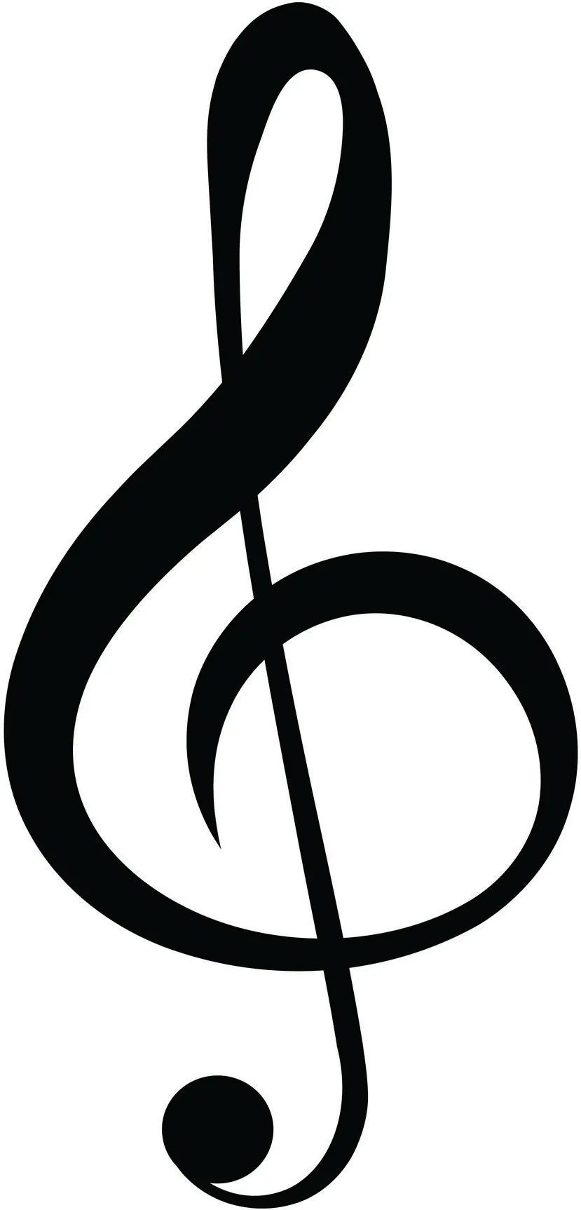 Decorațiune de perete din metal Wallity Treble Clef, Negru