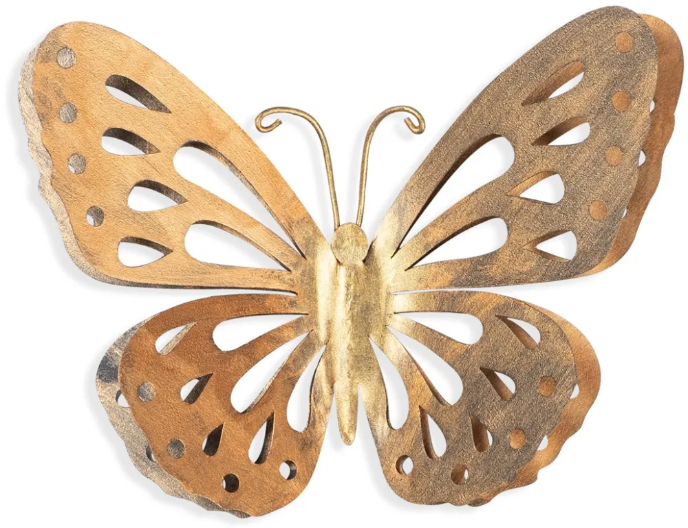 Decorațiune de perete din metal Wallity Farfalla 2, Multicolor