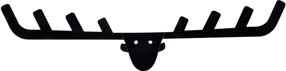 Cuier de perete din metal Wallity Antler, Negru