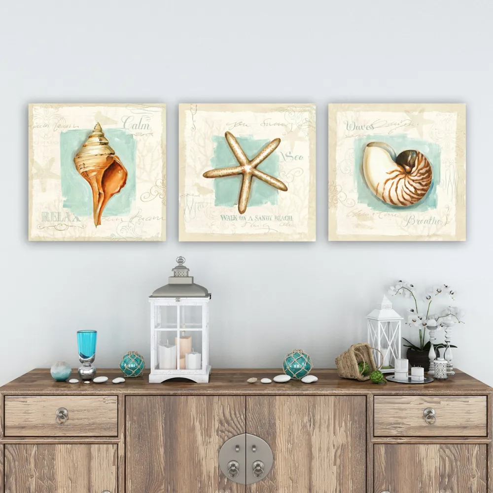 Tablou canvas (3 piese) Wallity pmdr44, Multicolor