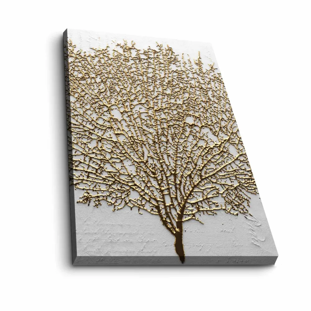 Tablou canvas Wallity 4570NISC-021, Auriu / Alb