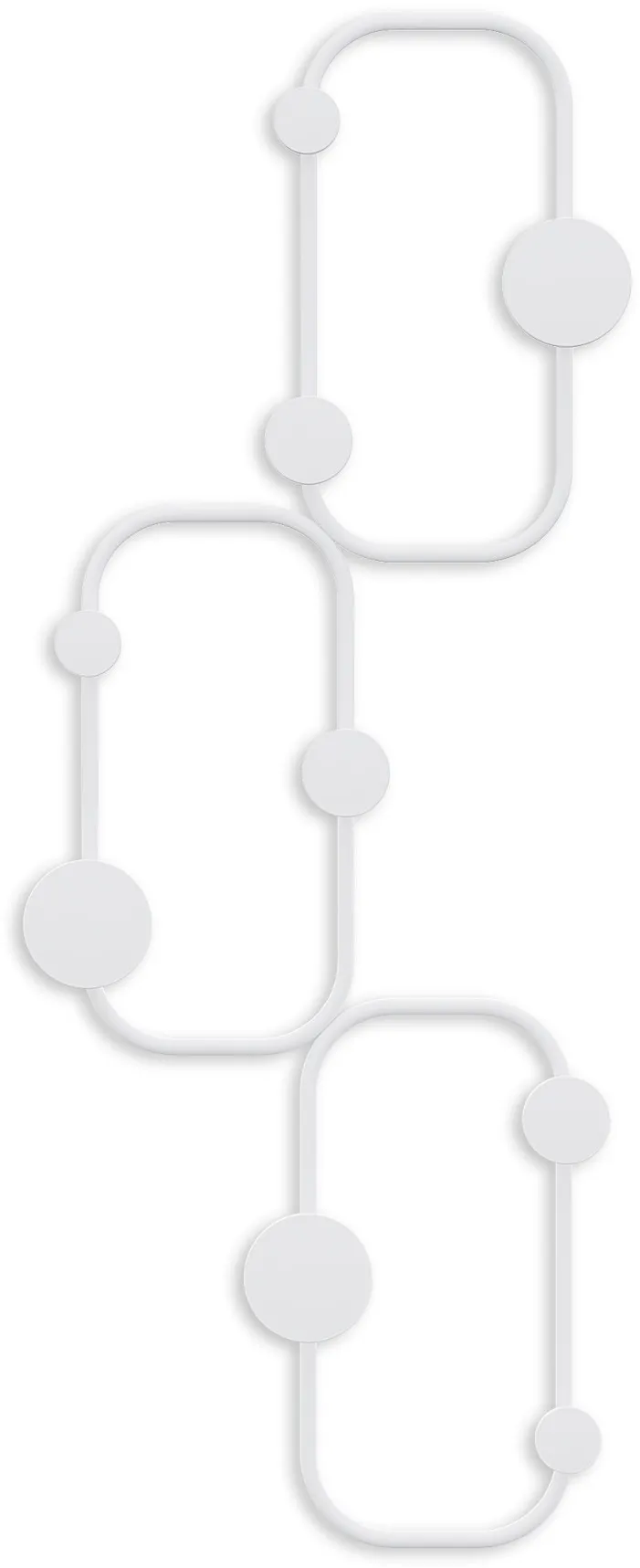 Cuier de perete din metal Wallity Lizzard-B, Alb