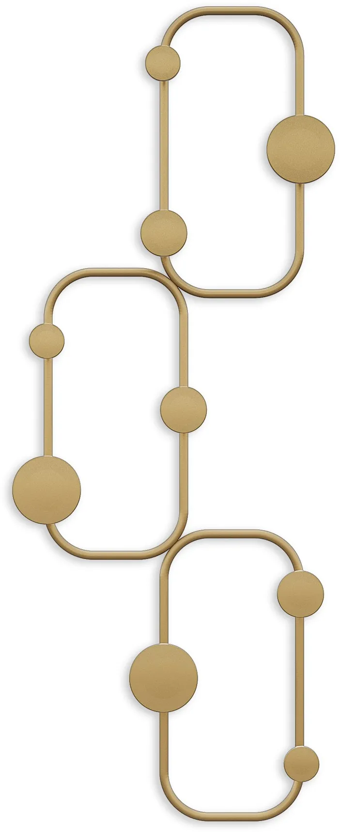 Cuier de perete din metal Wallity Lizzard-A, Auriu