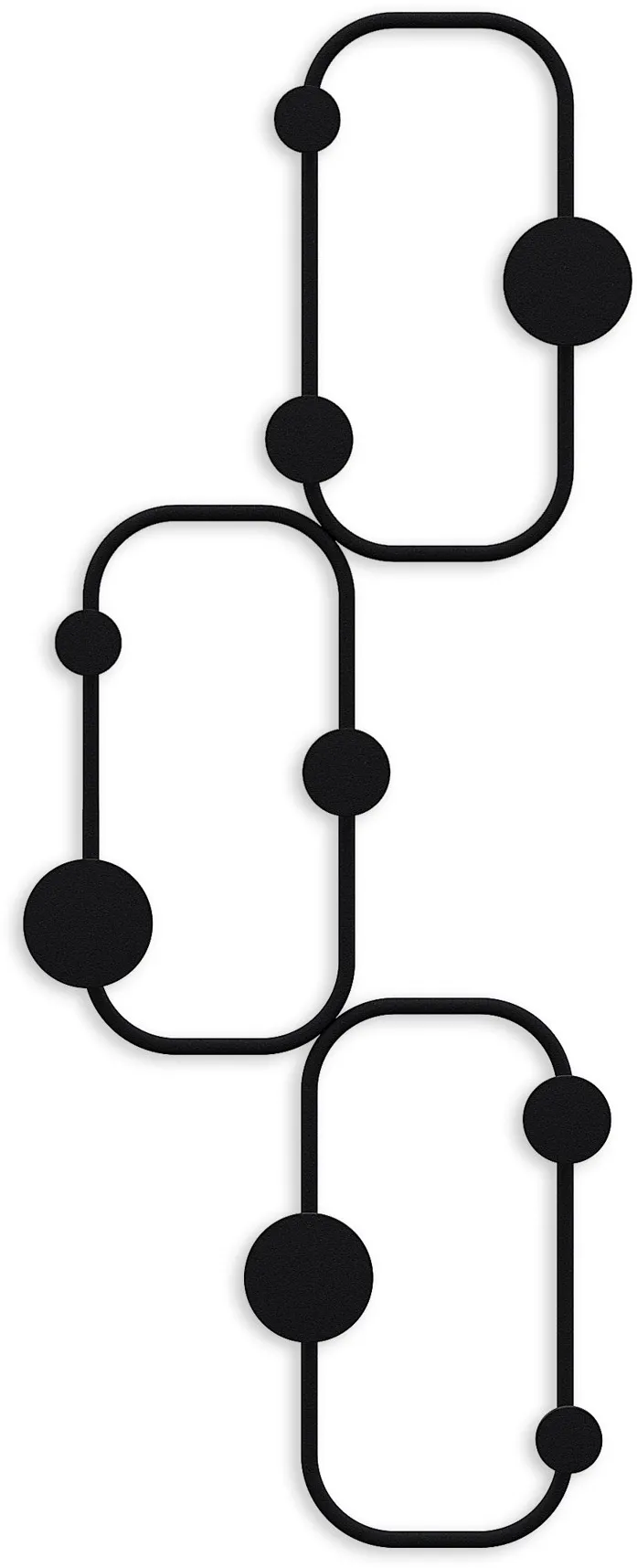 Cuier de perete din metal Wallity Lizzard, Negru