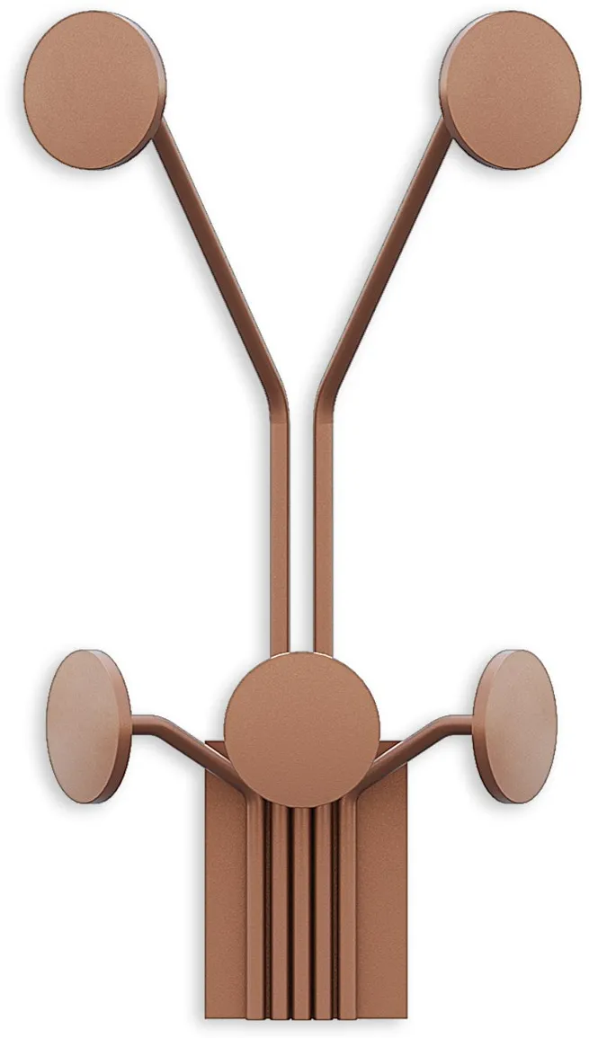 Cuier de perete din metal Wallity Giraffe-C, Cupru