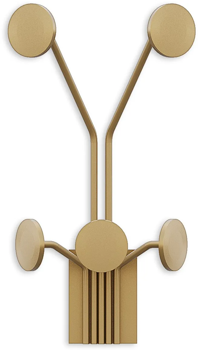 Cuier de perete din metal Wallity Giraffe-A, Auriu