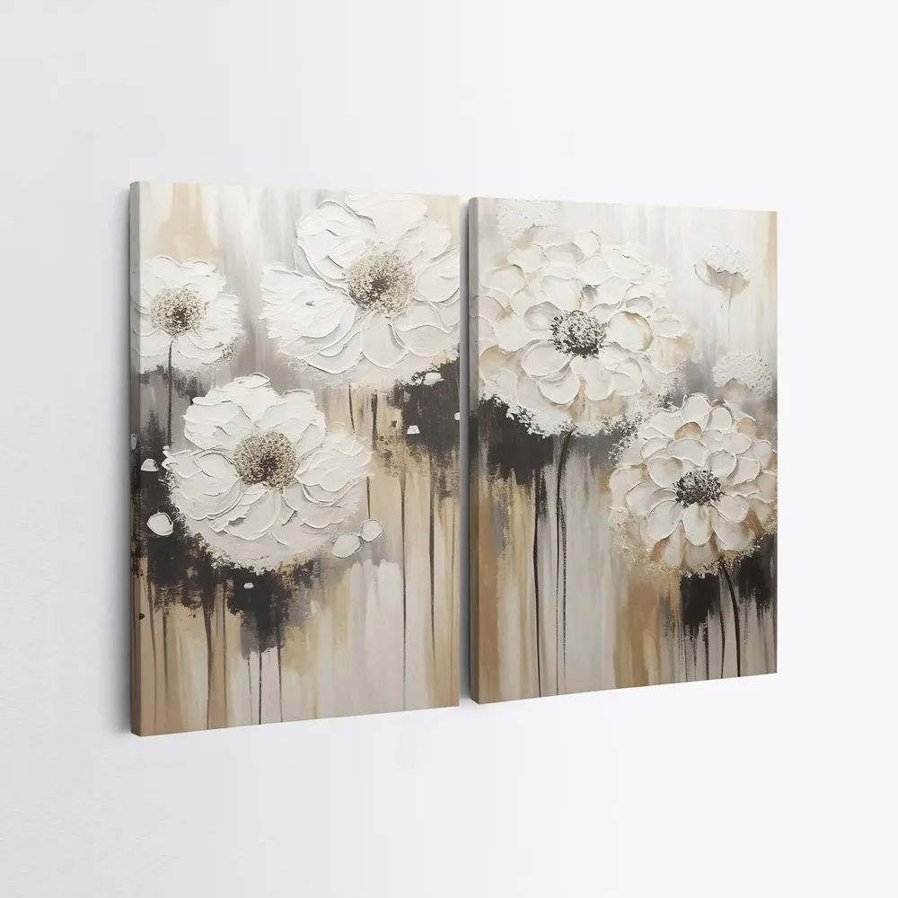 Tablou canvas (2 piese) Wallity 2KNV4239 - 50 x 70, Multicolor
