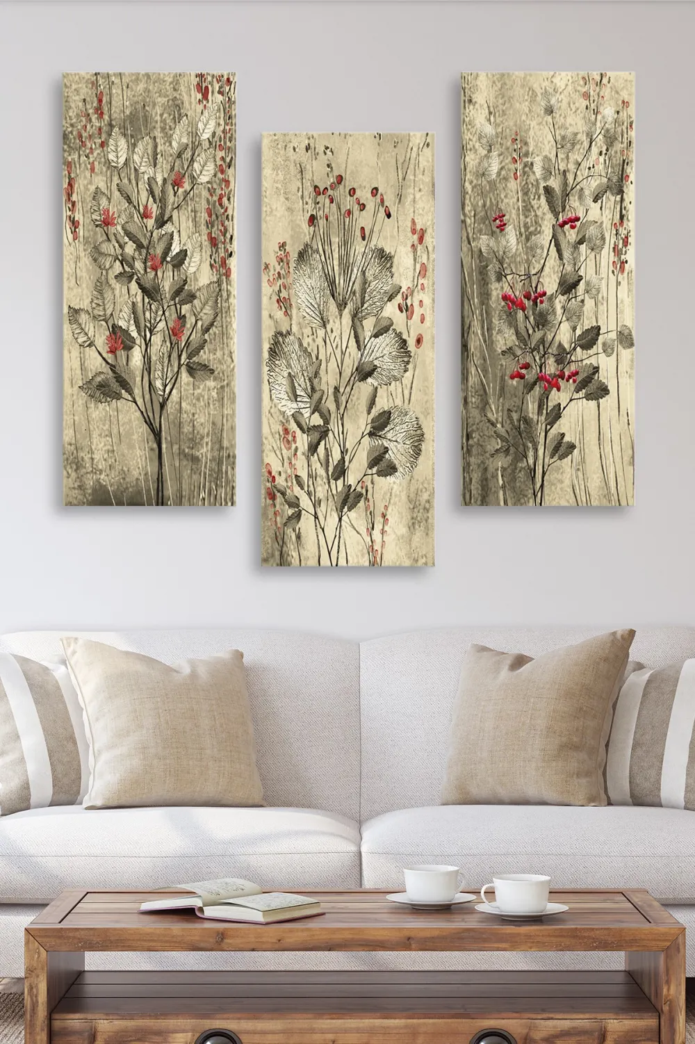 Tablou MDF (3 piese) Wallity MDF0022, Multicolor