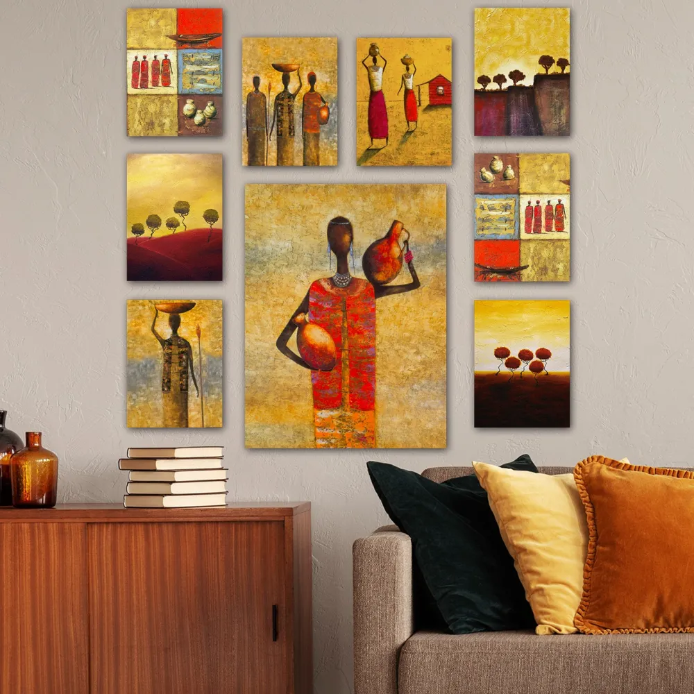 Tablou MDF (9 piese) Wallity 9MDF10YS, Multicolor