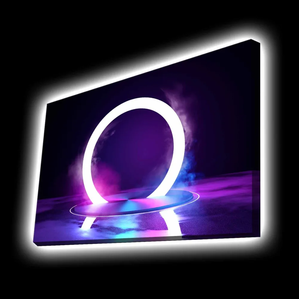 Tablou canvas cu iluminare LED Wallity 4570KTLGDACT - 004, Multicolor
