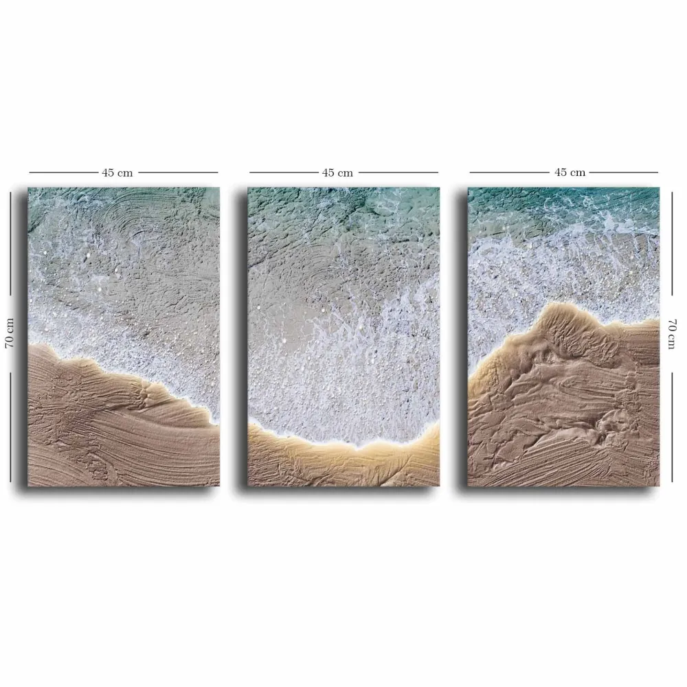 Tablou canvas (3 piese) Wallity 3P4570GSC-003, Multicolor