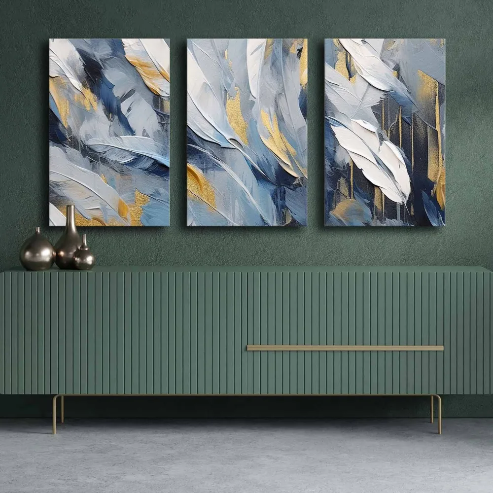 Tablou canvas (3 piese) Wallity 3P4570GSC-015, Multicolor