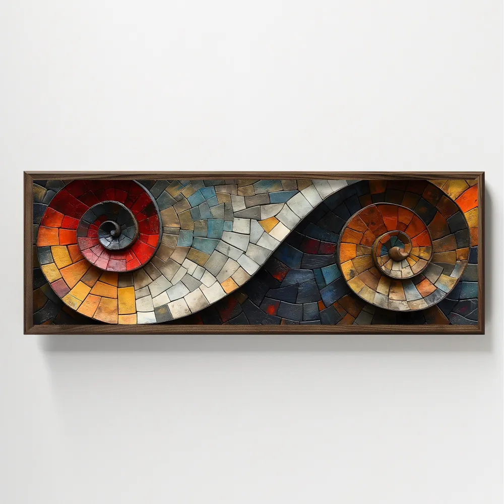 Tablou MDF cu ramă Wallity HUM043, Multicolor