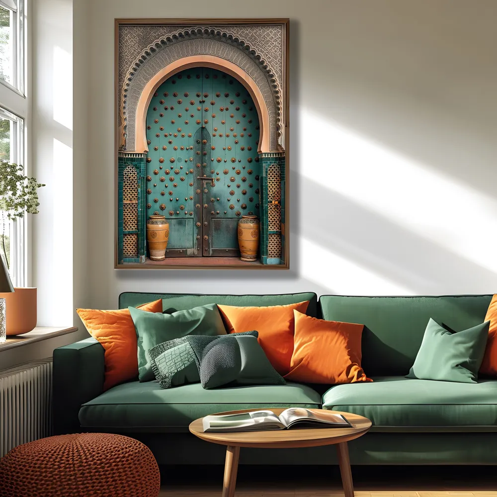 Tablou MDF cu ramă Wallity GE128-L, Multicolor