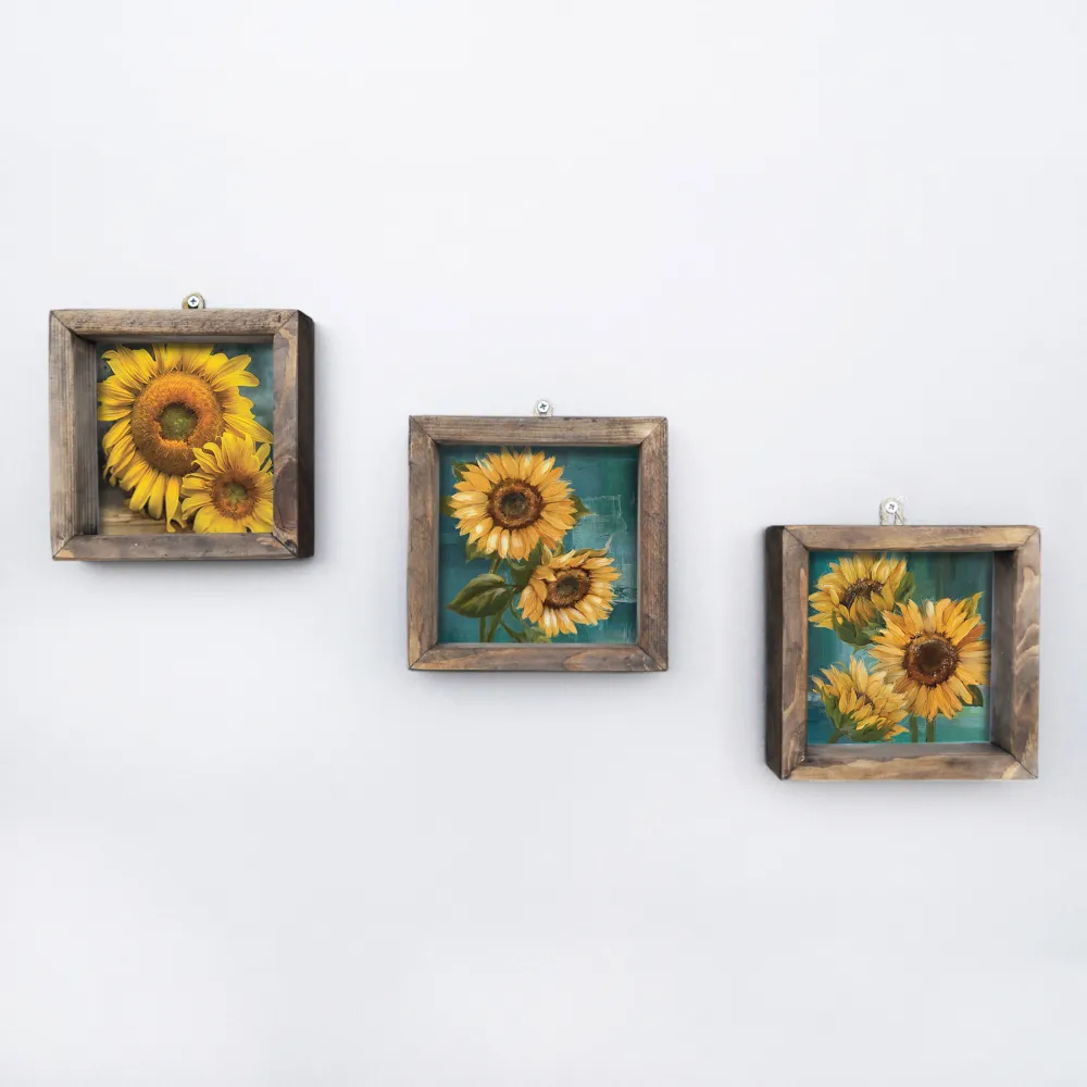 Tablou MDF cu ramă (3 piese) Wallity UKZM005, Multicolor